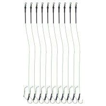 Carp Fishing Hook Rigs 5 Sets Metal Hooks Bait Wire Hair Rigs 9# Equipment