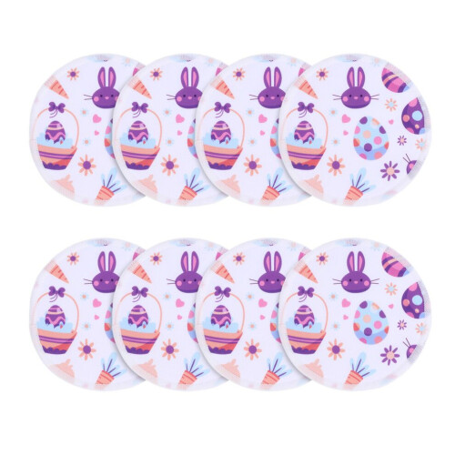 8pcs Reusable Nursing Pads 3-Layer Washable Leak-Proof 12cm 2
