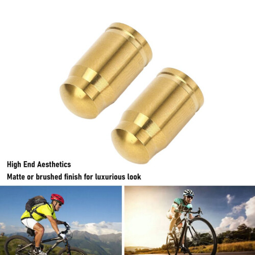 2er-Pack Ventilkappen aus Titanlegierung, Gold | Robuste, staubdichte Abdeckung 2