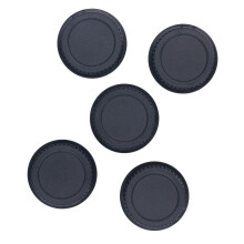 ABS 5-delige set lensdoppen voor de achterkant van DSLR- en micro-SLR-lenzen met EF-vatting.