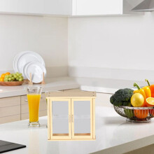Vitrina en miniatura para casa de muñecas en color madera para sala de estar y cocina