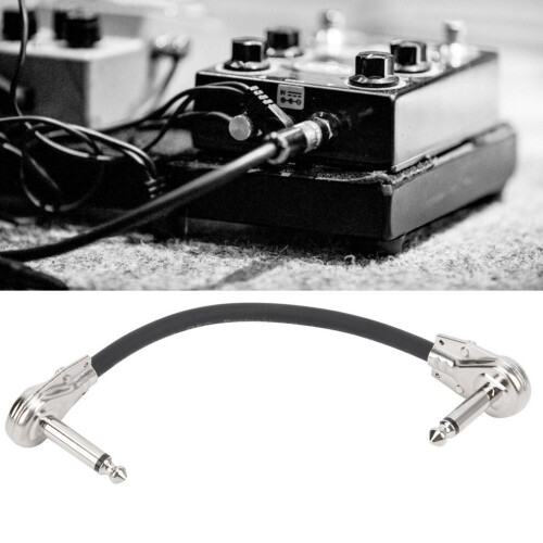 Guitar Patch Cable Low Noise Right Angle 6.35mm Effect Pedal Wire Accessory