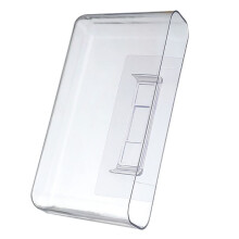 Large Transparent Plastic Wall Mount Organizer – Easy Install, 8.9x4.7x2.0in