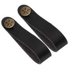2 stuks gitaarhalsbandknopen van PU-leer
