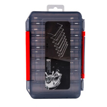 Double Side Tackle Carrying Case Size L Color Black Tackle Storage Case Fishing Gear Organizer