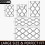 Σετ χαλιών μπάνιου πολλαπλών χρήσεων, Elegant Decor Grey White Curved Line Bath Pad, Αντιολισθητικό 3