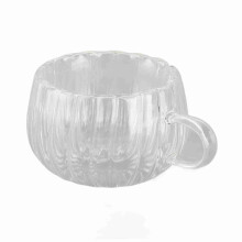 Taza de café de vidrio de doble capa de 150 ml, ligera, para uso doméstico.