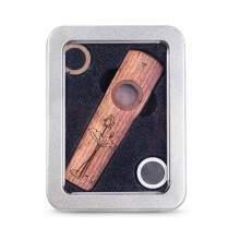 Houten kazoo met 2 vervangbare fluitfolies - Leuk feestcadeau voor alle leeftijden