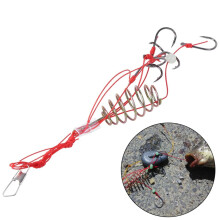 8 Pcs Luminous Explosion Fishing Hooks with Stainless Steel Springs, 14.5cm