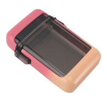 Vattentätt cigarettfodral i plast Rosa Rosrött 110x65x28mm