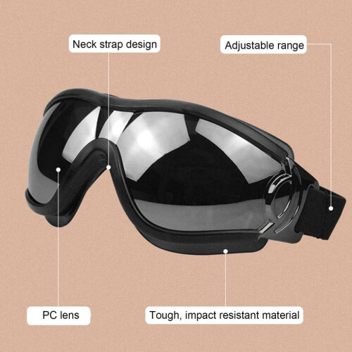 Windproof UV Fog-Proof Dog Sunglasses with Adjustable Strap - Grey 2