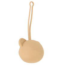 Schnullerhalter aus lebensmittelechtem Silikon – leicht, tragbar, 9,5 x 8 cm, hellbraun