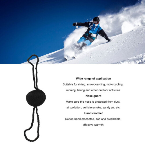 Protège-nez noir à ajustement sécurisé pour le ski, le snowboard et plus encore 2