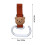 Cartoon Bear Baby Stroller Hook - Portable Brown Leather Accessory 2