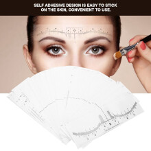 50 st engångsögonbrynstatueringslinjalklistermärken för mikrobladingmått