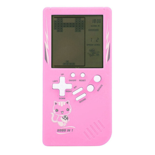 Grote draagbare spelconsole voor kinderen – Roze, 14x7 cm 1
