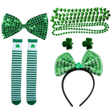6St Chic St. Patricks Day Fotooutfit Mit Schleife Stirnband