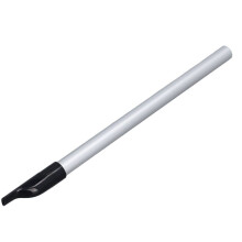 Professionele korte fluit van legering met leerhandleiding, zilverkleurig, D-stemming.