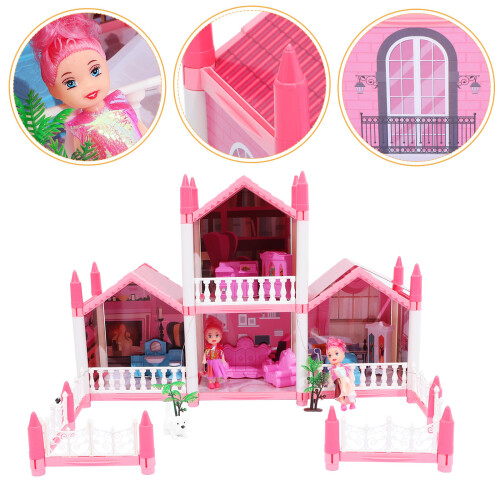 2 Stuks Diy Model Prinsessenkasteel Kunststof 2