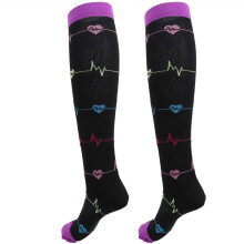 Outdoor-Sport-Kompressionssocken L/XL Schwarz zum Laufen, Radfahren und Klettern