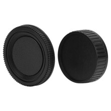 Zwarte plastic draagbare lensachterkap/voorkap voor Minolta MD-vatting camera