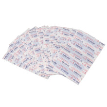 Lebensmittelechte, blaue, metalldetektierbare, wasserfeste Pflaster, 100 Stück