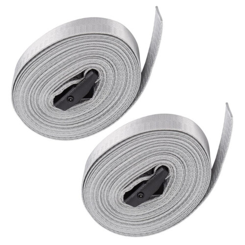 Höghållfasta 1m spärrband i legeringsspänne, 2-pack