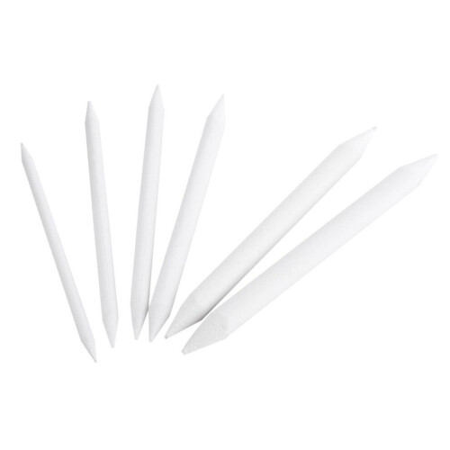 6Pcs Double Head Sketch Paper White Pen Pastel