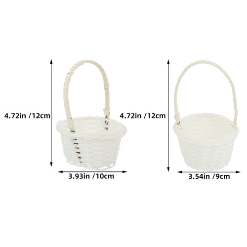 4Stk Mini Geflecht Körbe Mit Für Gemüse 1