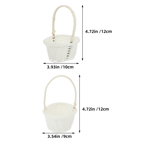 4Stk Mini Geflecht Körbe Mit Für Gemüse 2
