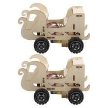 2Stk Diy Auto Kit: Holzmodell Mit Sprachsteuerung Für Lernen