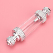 Doppelkopf-Blasenzähler aus silberner Aluminiumlegierung für Aquarien