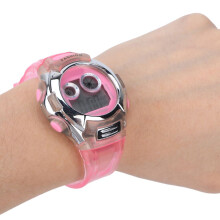 Reloj digital deportivo multifuncional para niños, color rosa, 65 mAh, 39,7 mm