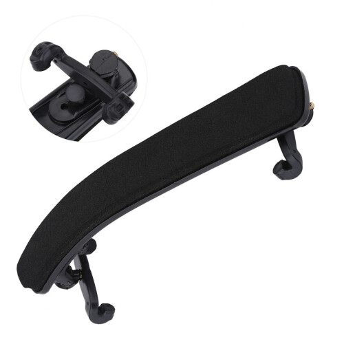 Durable Adjustable Comfortable Black Rubber Shoulder Rest Pad Holder for Violin 3/4 4/4