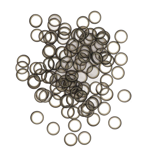 500 st ortodontiska gummiband 6,35 mm svarta elastiska 2