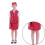 1 Set Kinder Luftfahrtbegleiter-Kostüm Rot Mit Flugzeugmodell 7