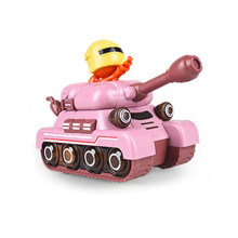 Tank turbo rouge rotatif avec effets sonores et lumineux, 14 x 7 x 10 cm