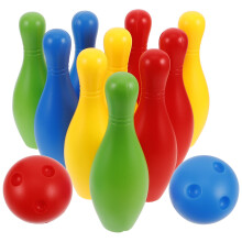 1 Set Bowling Kunststoffkegel Und Kugeln Für Indoor Outdoor