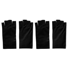 UV-Handschuhe für die Nagelpflege, fingerlos, atmungsaktiv, schwarz, Einheitsgröße