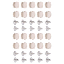 20 set skosnörennitar 9x5mm öljetterknappar 2.5x5.5mm kryssskruvar skosnören fästen set aprikos