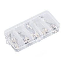 Set van 5 spinnerbaits met opbergdoos, 7 g zilverkleurig, gemaakt van hoogwaardig koolstofstaal.