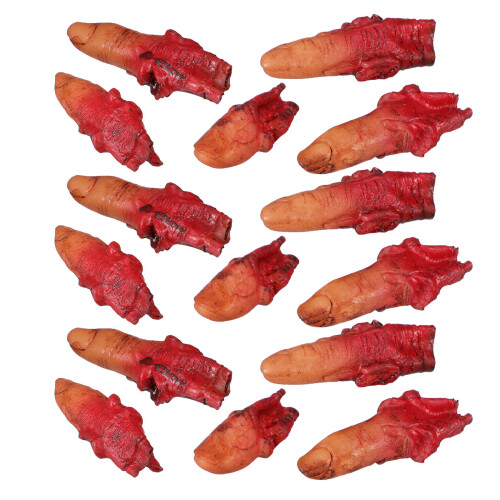12 Sets Halloween Körperteile Kunststoff Blutige Abgetrennte Finger 2