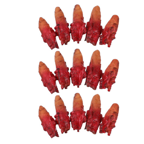12 Sets Halloween Körperteile Kunststoff Blutige Abgetrennte Finger 1
