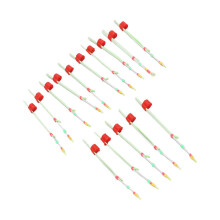 15 stuks mini-hengeltips voor winterijsvissen, dubbel dik ABS, draagbaar.
