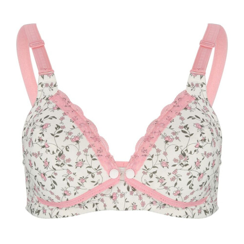 Amnings-BH i bomull för gravida, rosa, 36/80 1