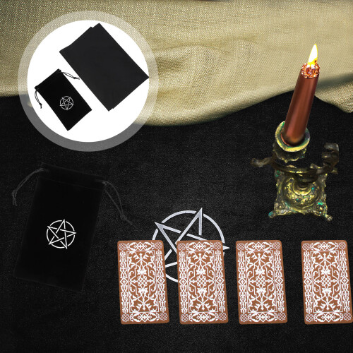 1 Set Tarotkarten Mit Tragetasche Und Pentakel-Tischtuch 2