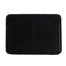 Pets Cats Filling Mat Waterproof EVA XXS 30x30 Cm Black For Cats Litter Trap Clean Path