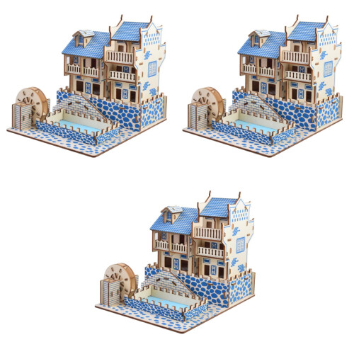 3 Unidades De Madera 3D De 2