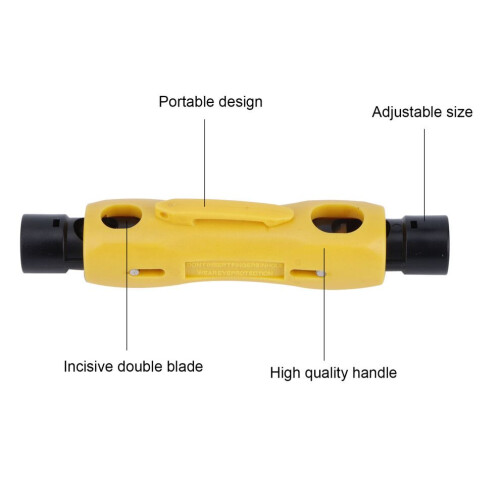 HT‑323 Multi-Size Wire Stripper Ideal for RG59/6/7/11 Coax Stripping 2