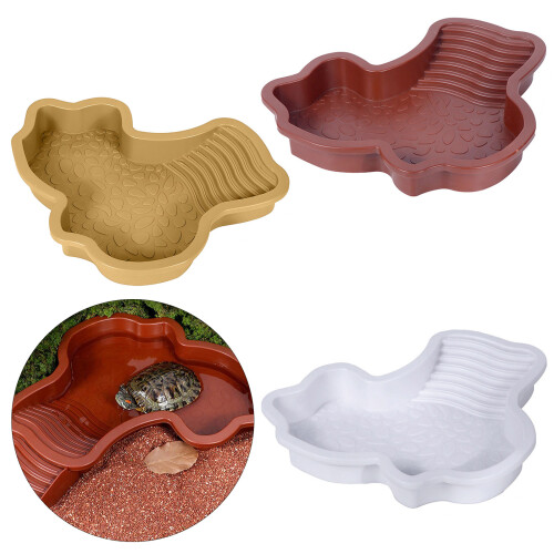 Extra Large ABS Turtles Bathing Container for Easy-Brown red 2